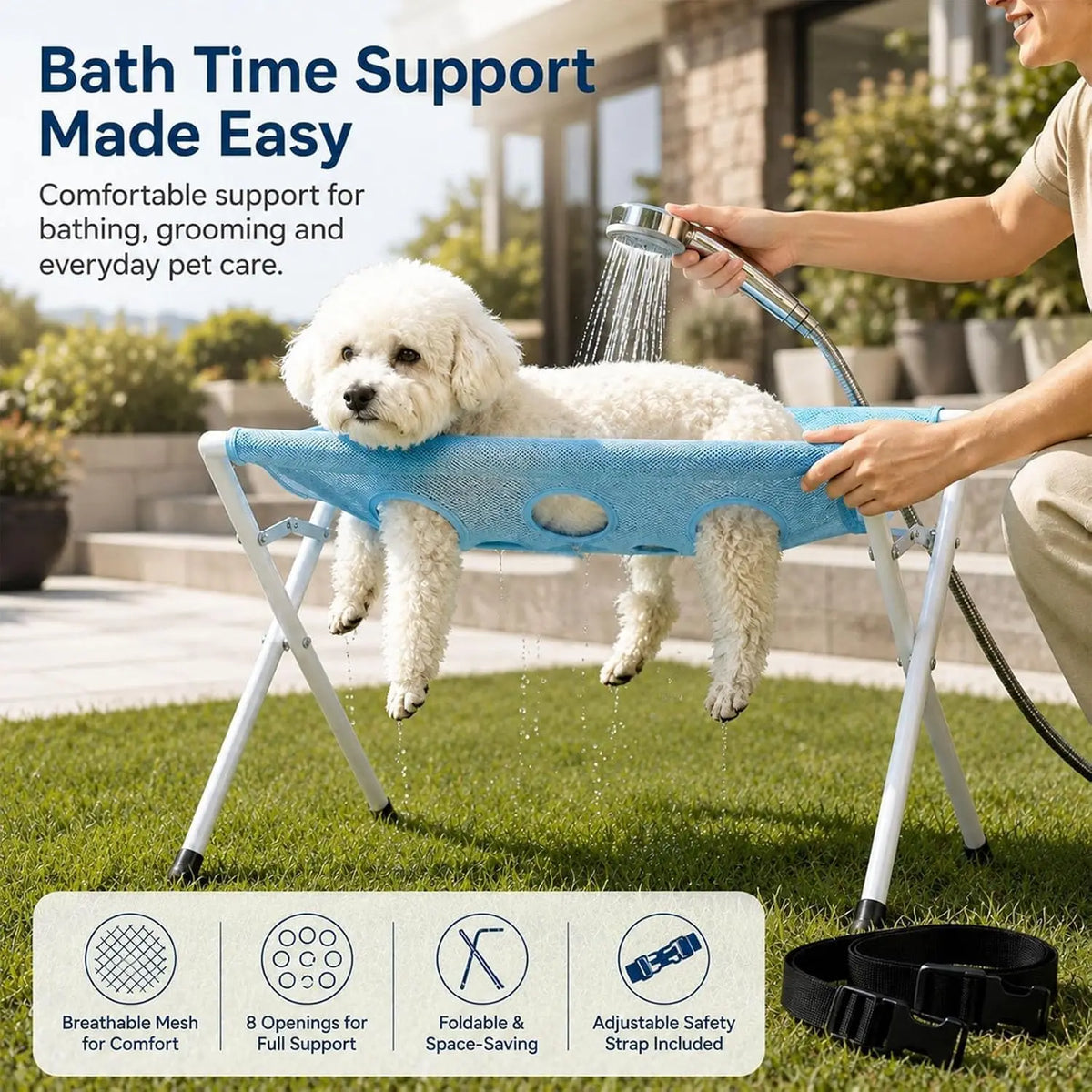 Foldable Pet Bath Hammock for Nail Trimming, - MyPetDollar.com