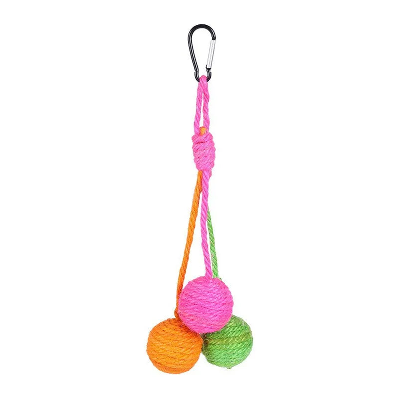 Cats Sounding Ball Interactive Handmade Sisal Scratching – 3 Colors