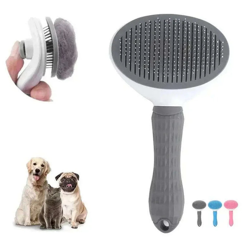 Self‑Cleaning Pet Grooming Brush for Cats & - MyPetDollar.com