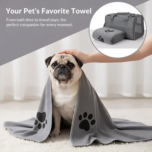 Microfiber Pet Bath Towel Embroidered Super - MyPetDollar.com