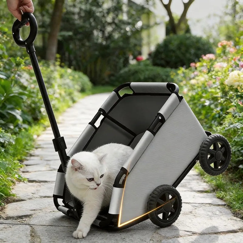 Lightweight Foldable Pet Stroller 4 Wheels - MyPetDollar.com