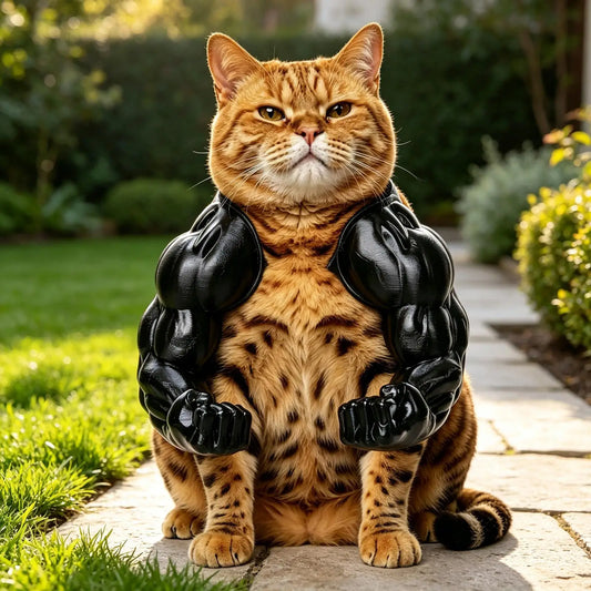 cat muscle arm costume 3d printed funny - MyPetDollar.com