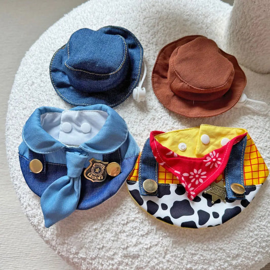 Cartoon Pet Bib with Bow Tie, Woody Bunny - MyPetDollar.com