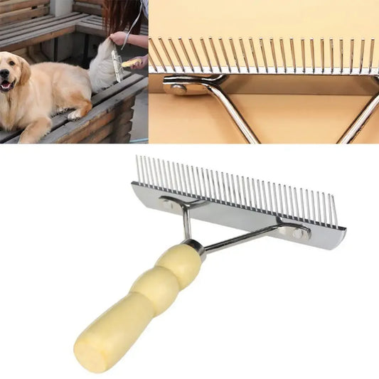 Pet Cat Comb Stainless Steel Needle Wooden - MyPetDollar.com