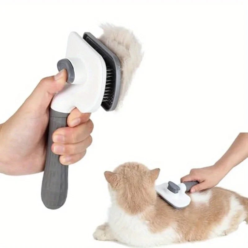 1 Cat and Dog Self-Cleaning Rake Brush, Pet - MyPetDollar.com