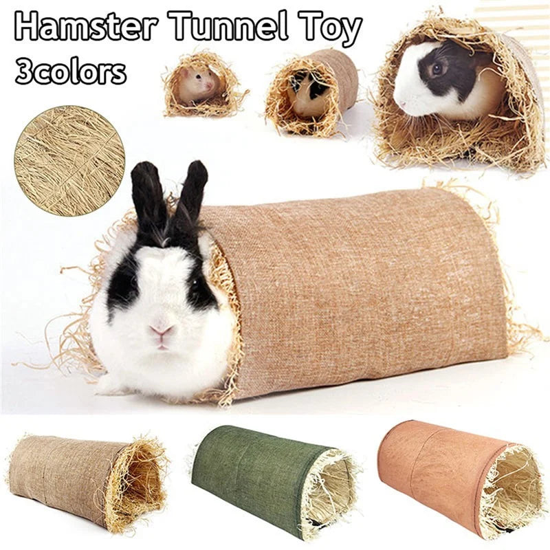 Small Pet Tunnel Hideout Cotton Linen Rabbit - MyPetDollar.com