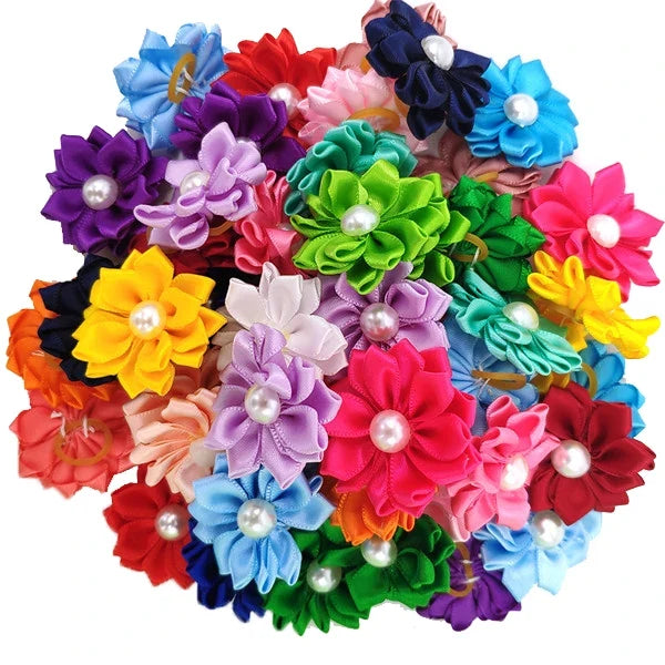 Lot Dog & Cat Hair Bows Mix Color Christmas