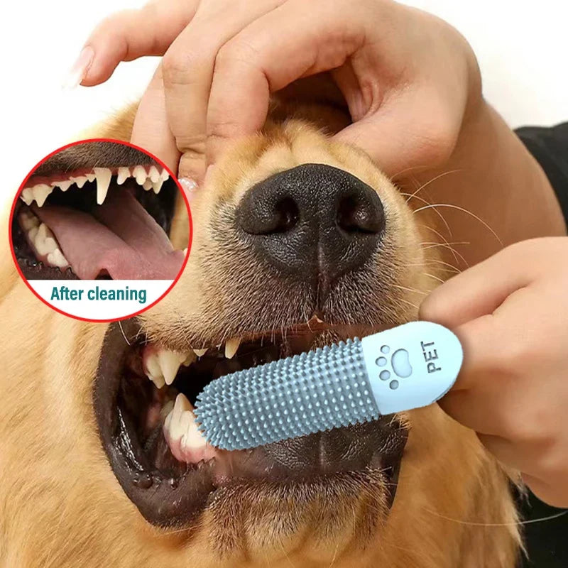 Soft Silicone Dog Toothbrush 360° Finger - MyPetDollar.com