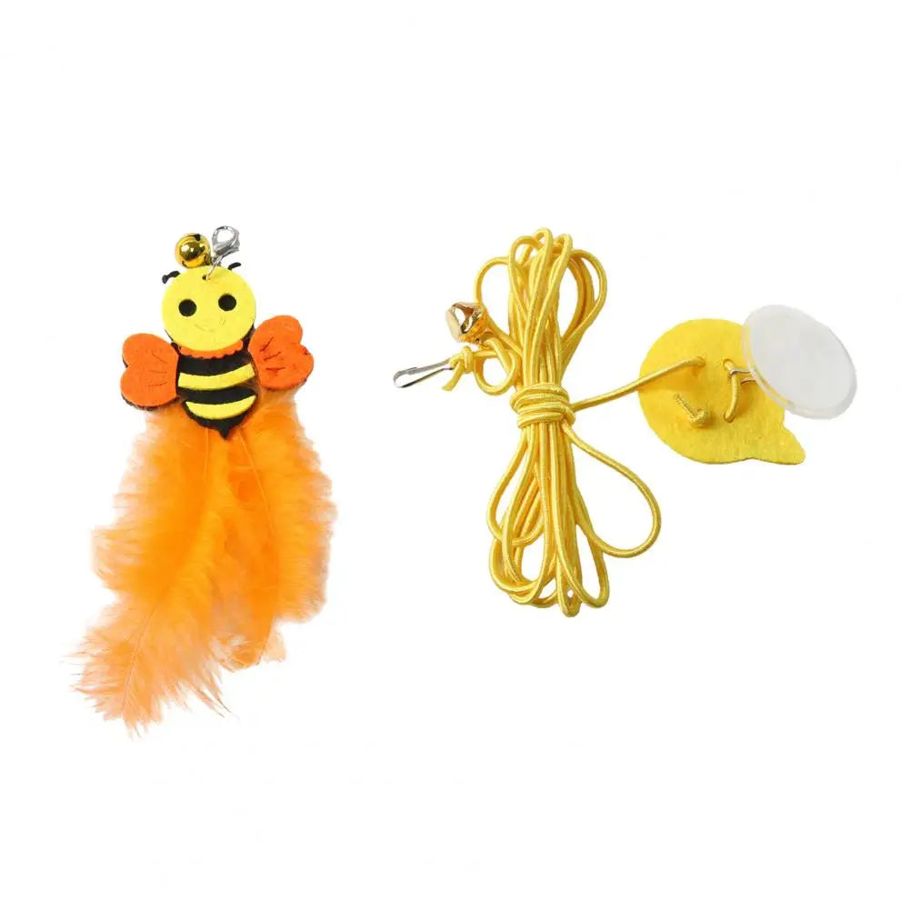 Self-play Cat Plaything Swinging with Elastic Rope