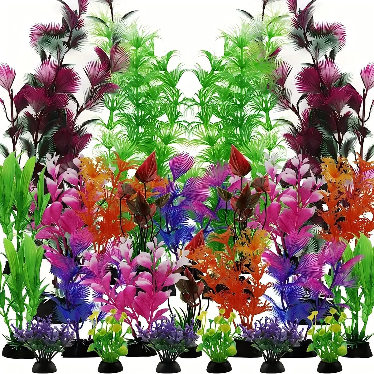 25/26PCS Artificial Aquarium Decor Plants - MyPetDollar.com