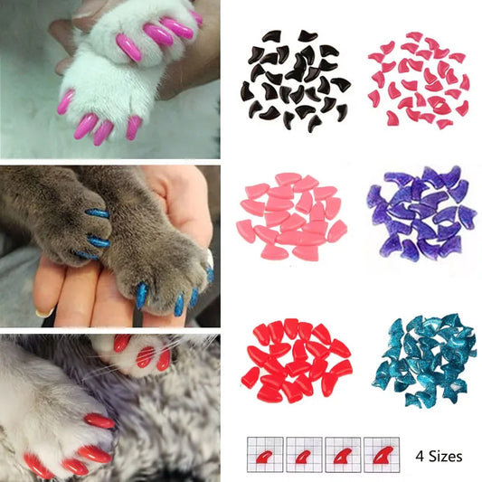 20pcs Cat Nail Caps Pet Cat Soft Paws Nail - MyPetDollar.com