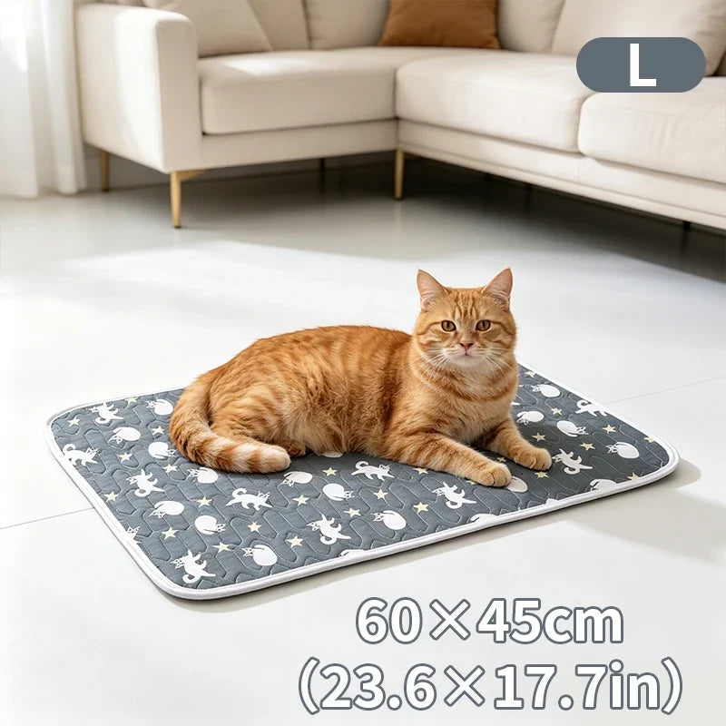 Non-Slip Summer Ice Silk Pet Cooling Mat Waterproof Dog & Cat Sleeping