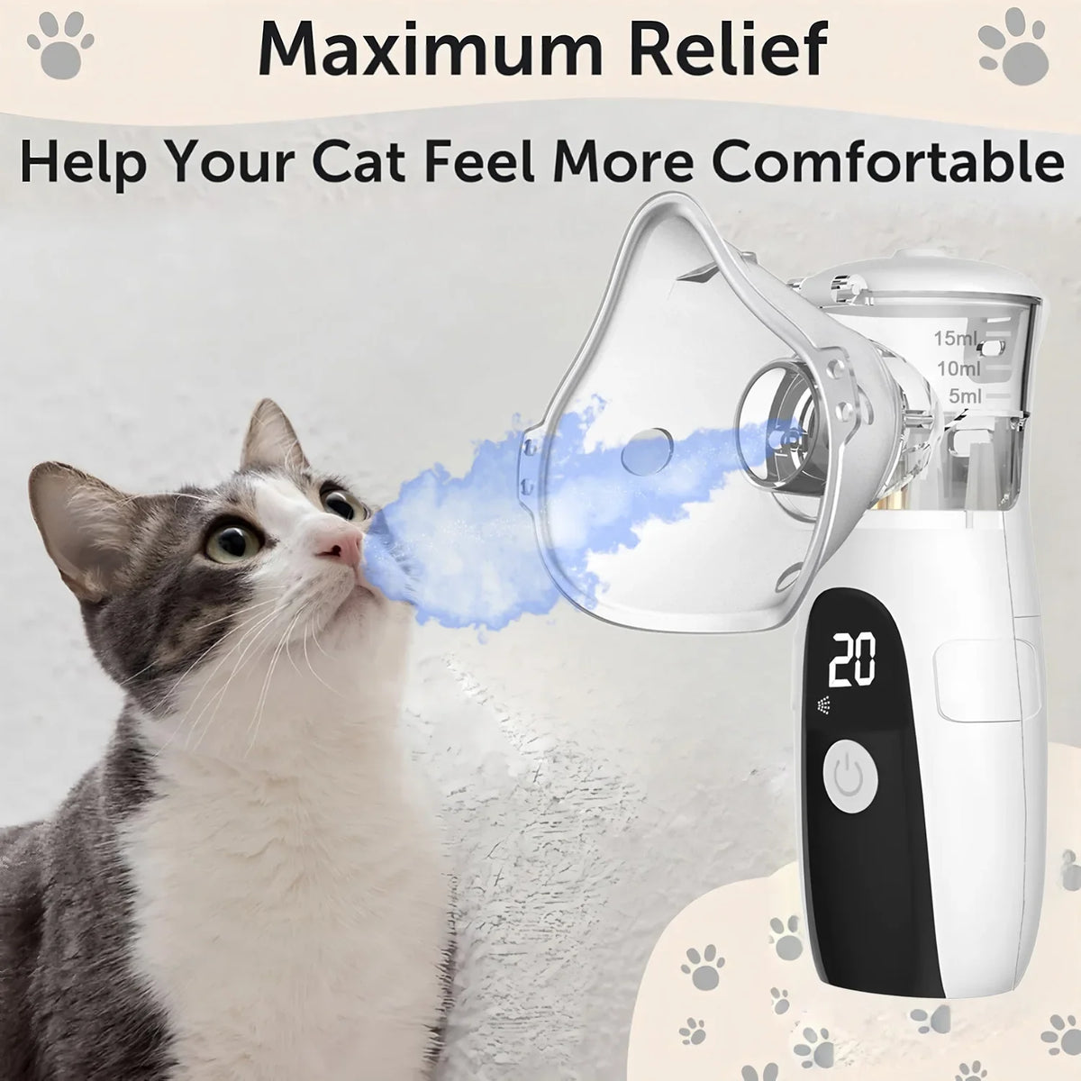 Handheld Pet Dog Cat Nebulizer Low Noise - MyPetDollar.com