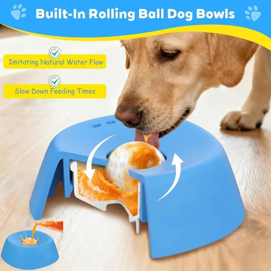Liquid Slow Dog Bowls Anti-slip Ball-shaped - MyPetDollar.com