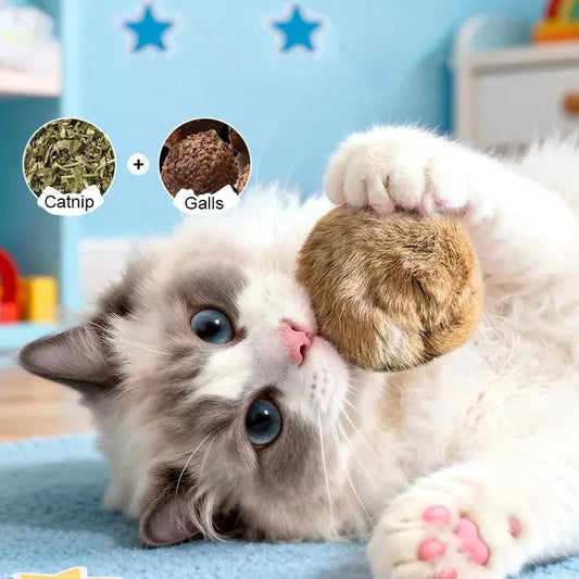 Cat Toy Rabbit Fur Ball Real Rabbit Fur - MyPetDollar.com