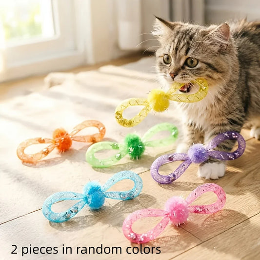 2pcs Random Color Pet Cat Bell Attached Hose - MyPetDollar.com