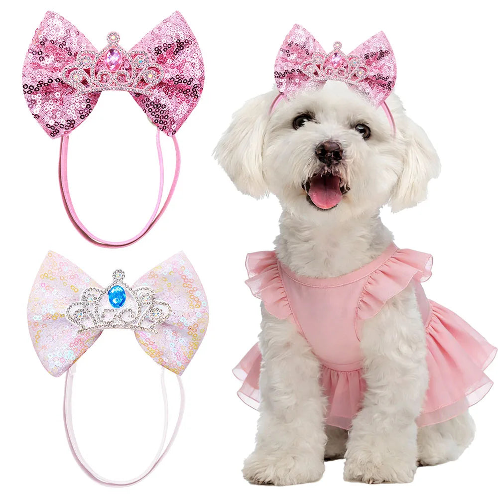 1PC Dog Hair Bows Shining Dog Bows Sweet - MyPetDollar.com
