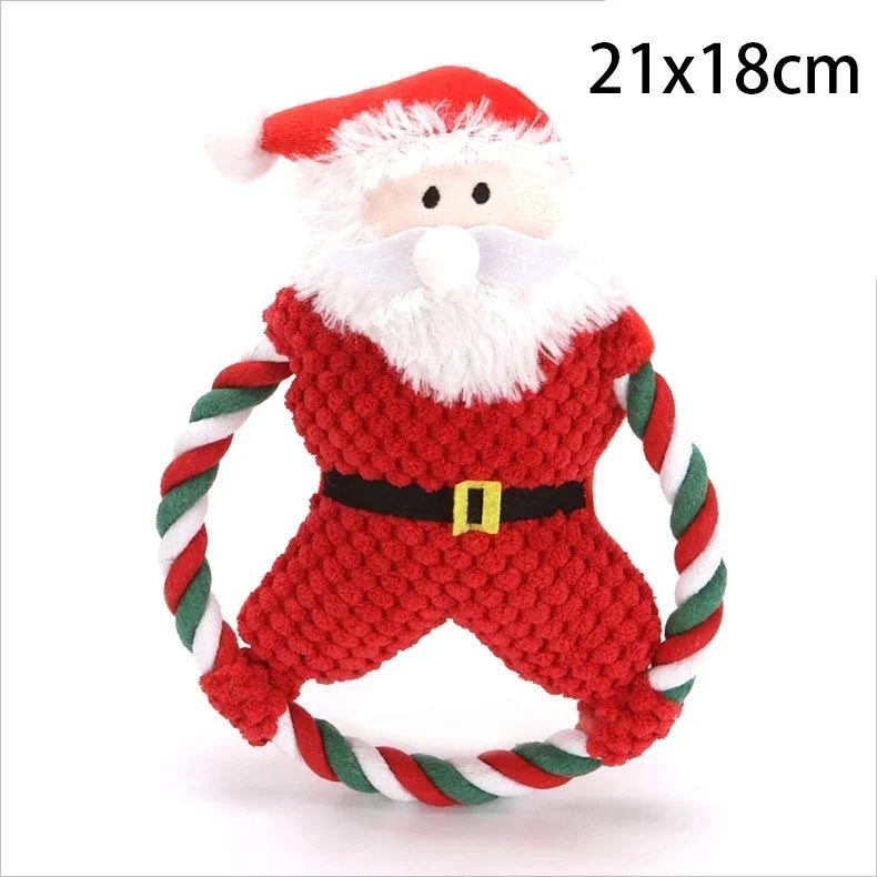 Dog Chewing Toy Xmas Pet Plush Noise Santa - MyPetDollar.com
