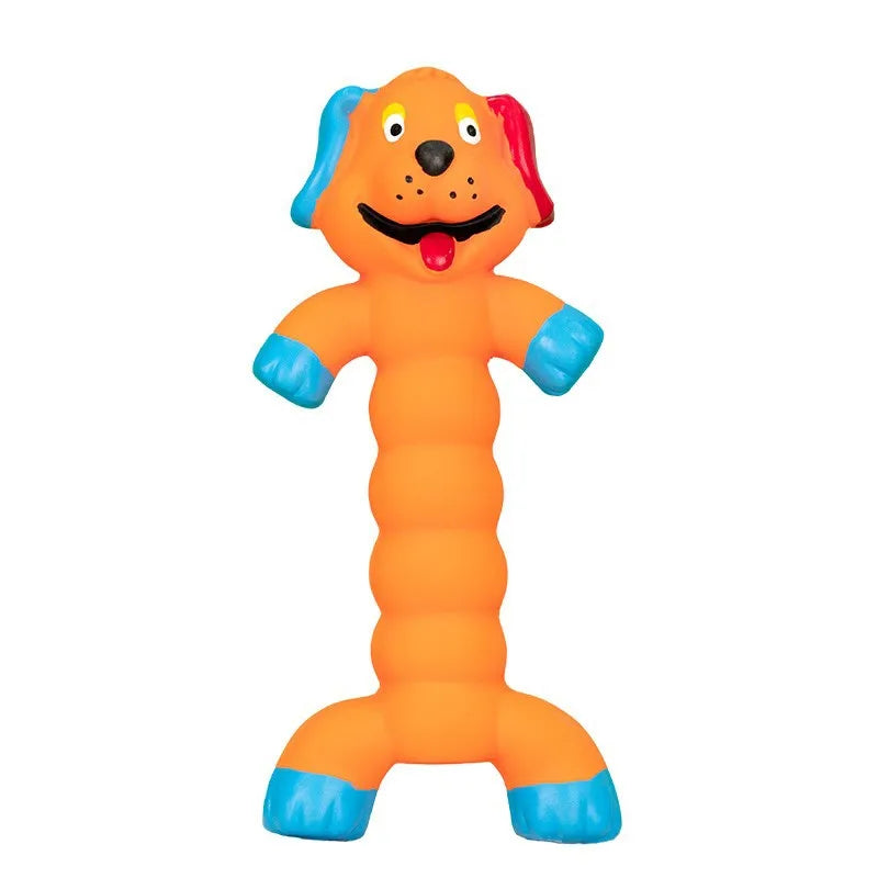 Dog Chew Plaything Monkey Hippo Shaped Rubber Pet Squeaky
