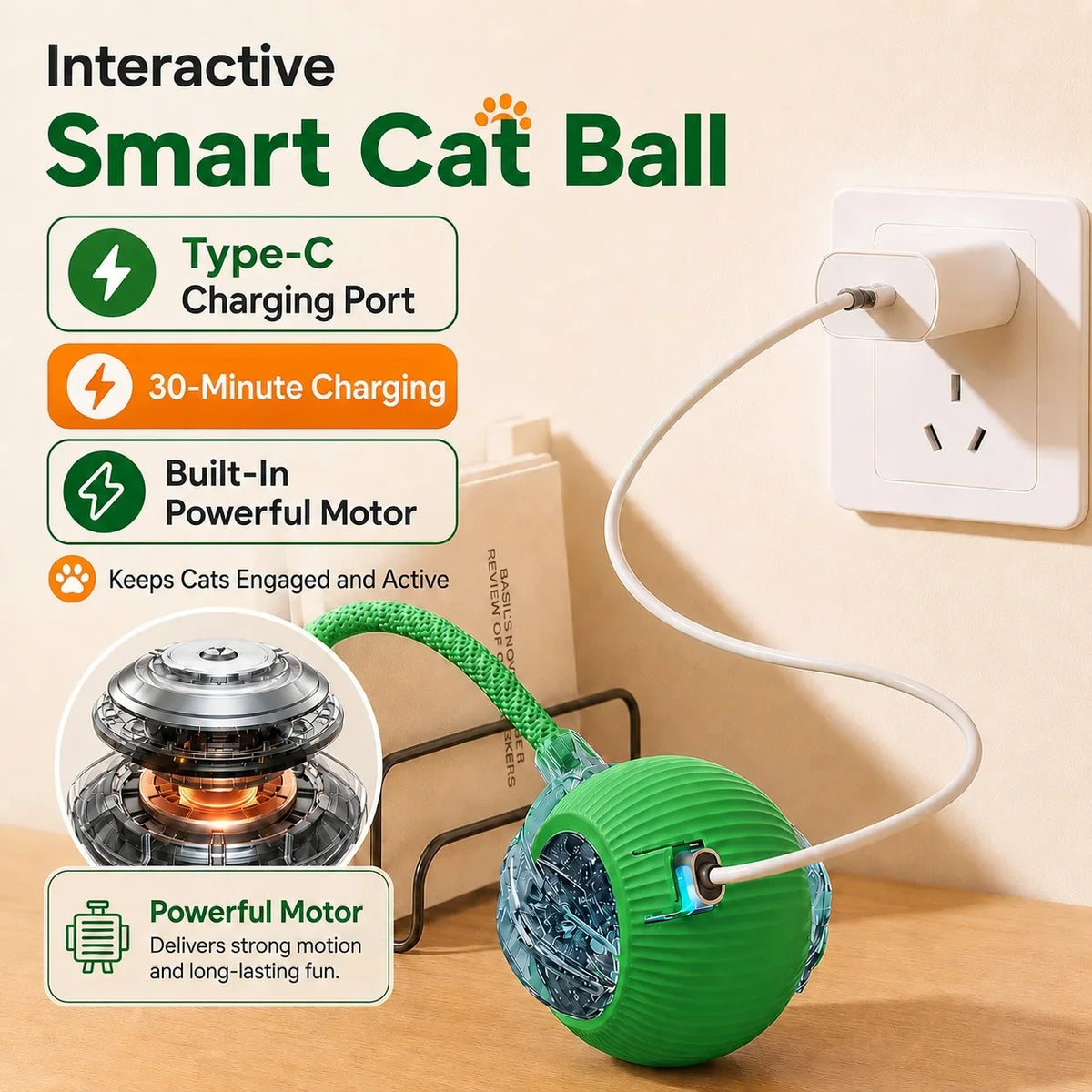 New Cat Interactive Ball Toy Automatic - MyPetDollar.com