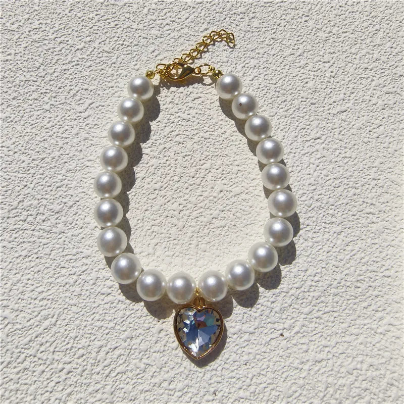 Fashion Luxury Beaded Pearl Pet Choker Multi - MyPetDollar.com