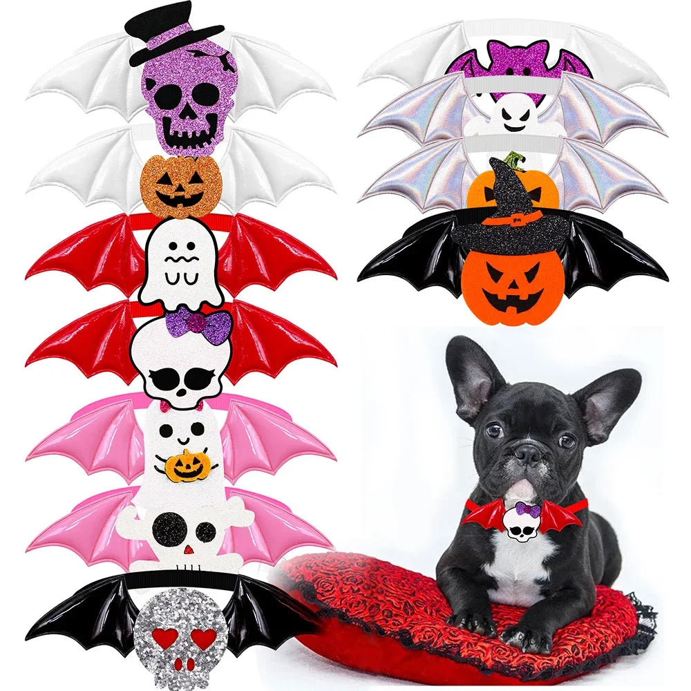 50 Halloween Dog Bowties Skull for Bow Tie Samll