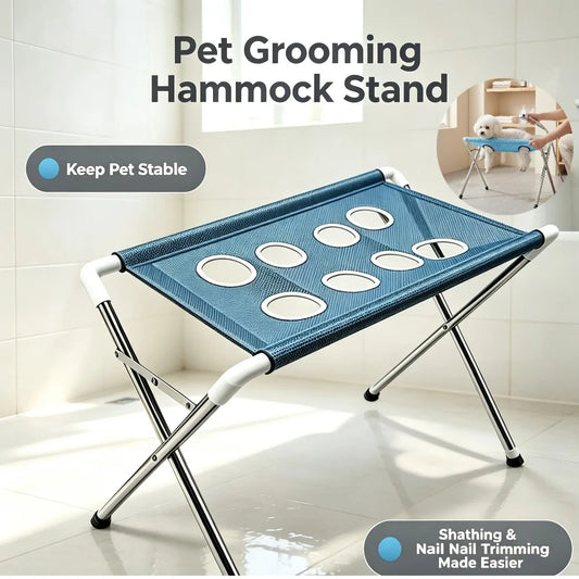 Foldable Pet Grooming Hammock Stand Dog Cat - MyPetDollar.com