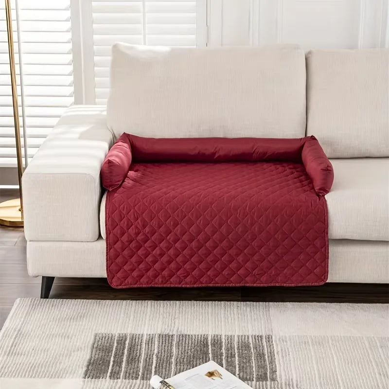 Check Dog Bed with Bolster,Waterproof Pet - MyPetDollar.com