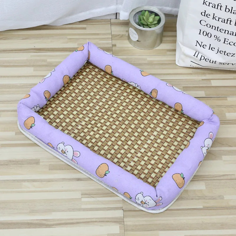 Summer Cooling Ice Nest Rattan Pet Bed Dog - MyPetDollar.com