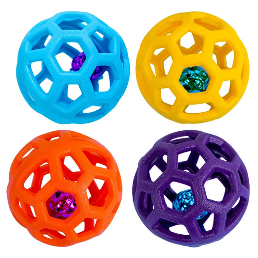 Pet Dog Hollow Ball Toy With Bell Natural - MyPetDollar.com
