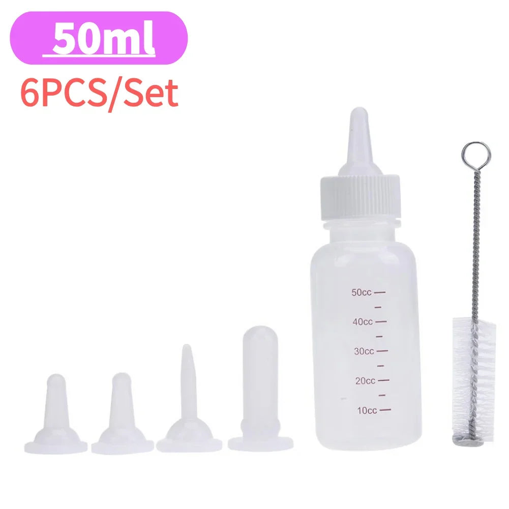 Small Pet Feeding Bottle 60ml 125ml Baby Cat & Dog Food Feeder