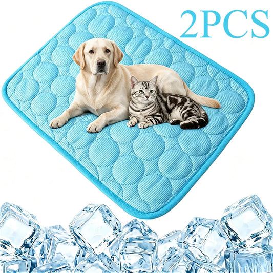 2PCS Dog Cooling Mat Summer Pet Ice Pad - MyPetDollar.com
