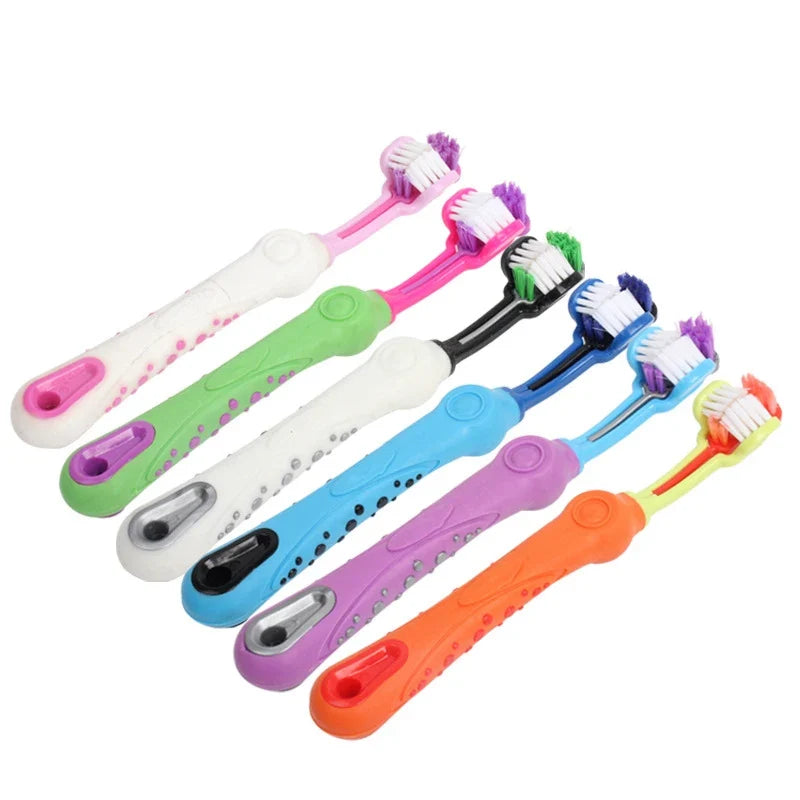 Three Sided Pet Toothbrush Multi-angle - MyPetDollar.com