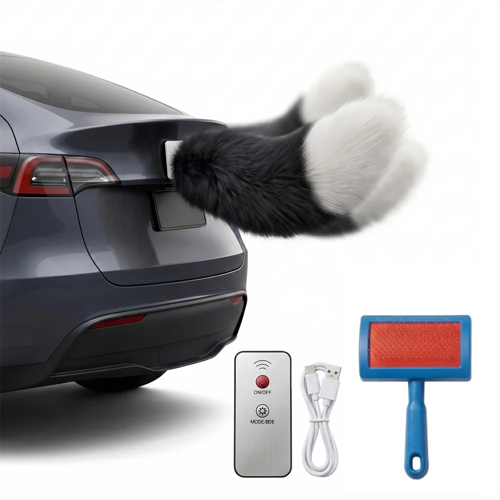 Fluffy Motorcycle Tail Decoration Vehicle - MyPetDollar.com