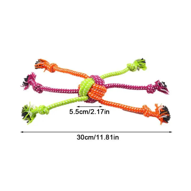 Durable Bite-resistant Interactive Knot Plaything for Dogs