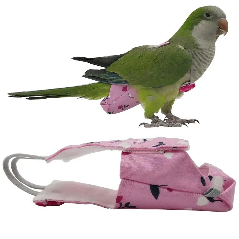 Washable Parrot Diaper Flight Suit - - MyPetDollar.com
