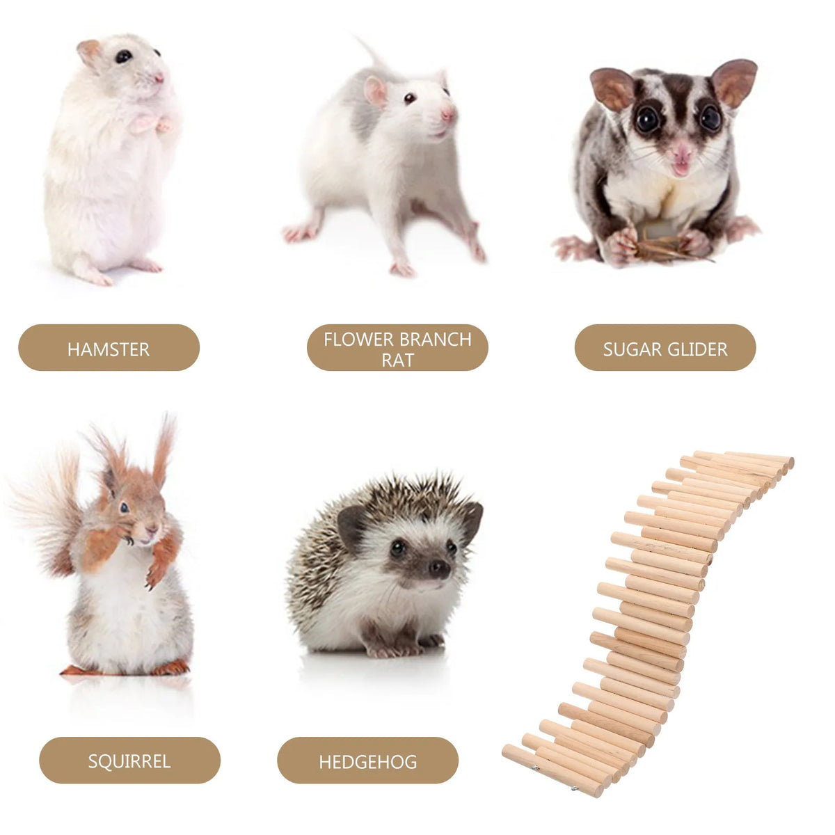 Hamster Wooden Climbing Ladder Cage Fence - MyPetDollar.com