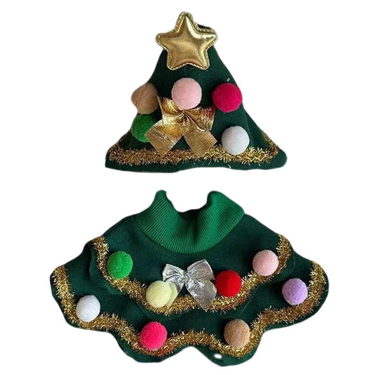 Cute Christmas Dog Cape Festive Pet Cloak - MyPetDollar.com