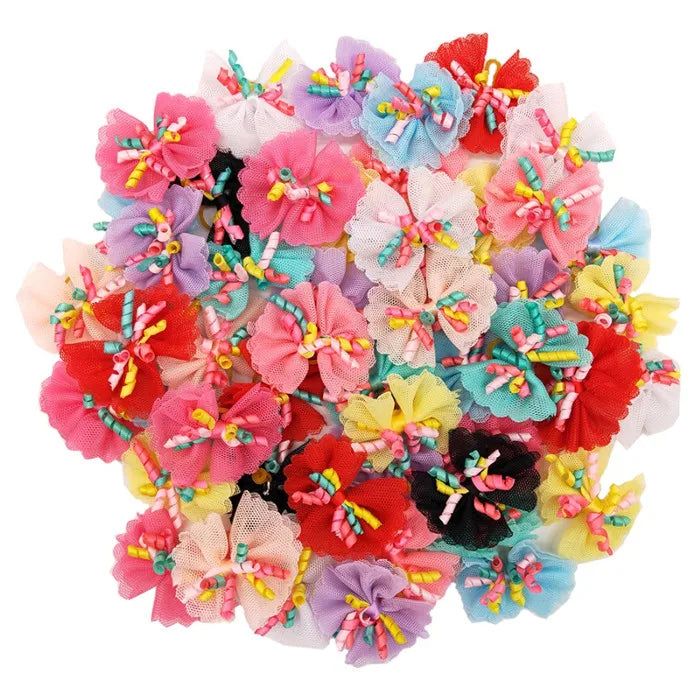 20pcs/lot Pet Dog Cat Hair Bows Mix Color - MyPetDollar.com