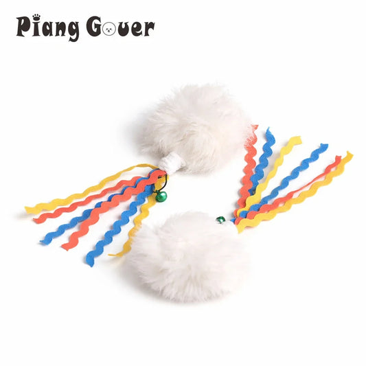 3pcs Plush Rabbit Hair Ball Cat Toy Teaser - MyPetDollar.com