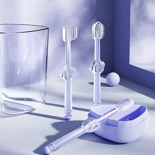 3pcs/set Pet Toothbrush Purple Cat Silica - MyPetDollar.com