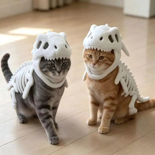 Halloween Glow‑In‑Dark Dinosaur Skeleton Pet - MyPetDollar.com