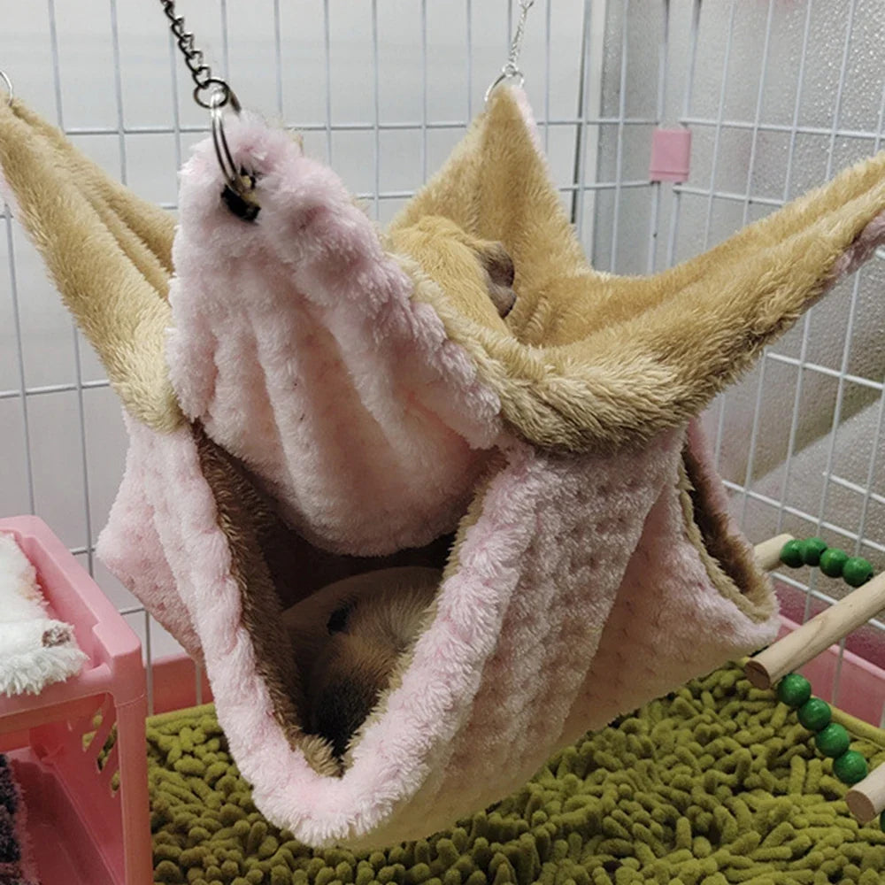 Honey Glider Double Pile Hammock Guinea Pig - MyPetDollar.com