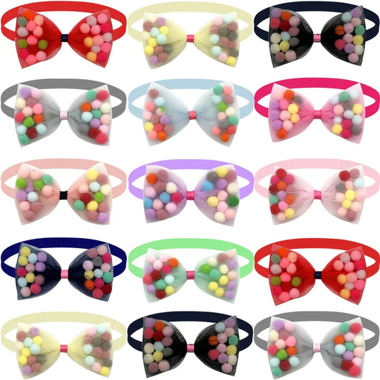 50/100pcs Cute Ball Style Dog Bow Ties - MyPetDollar.com