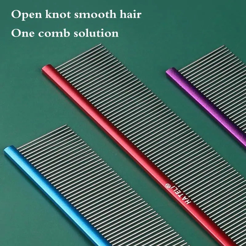 0.1cm Dense Toothed Pet Comb Light Aluminum - MyPetDollar.com