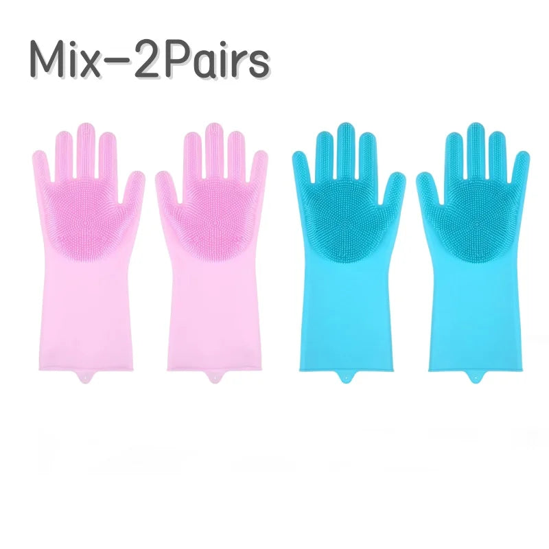Pet Grooming Cleaning Gloves Dog & Cat Bathing Shampoo