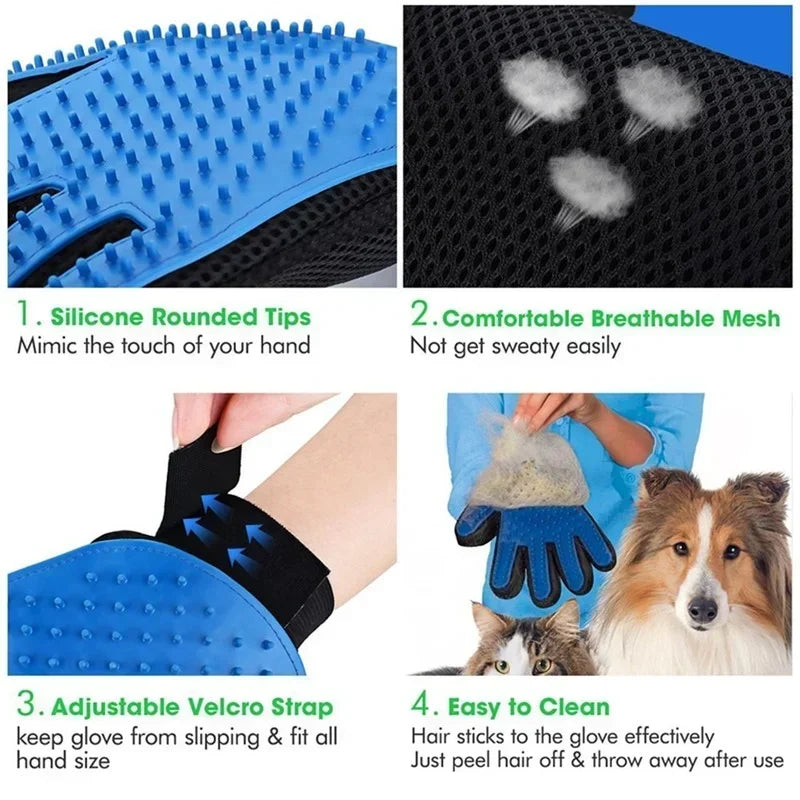 Cat grooming glove for cats wool Pet Hair - MyPetDollar.com