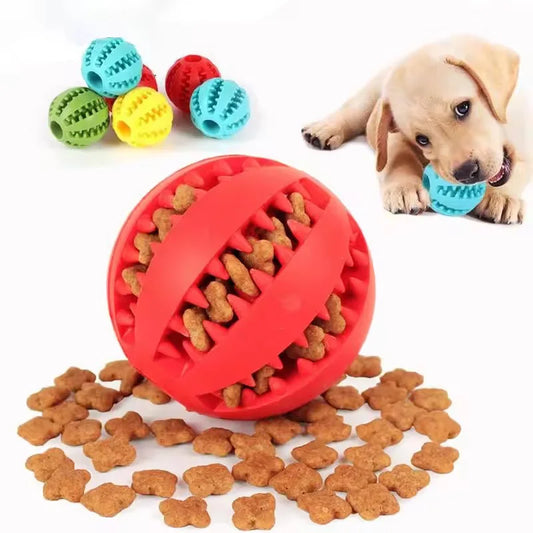 5cm Elastic Rubber Toy Ball Treat Dispensing - MyPetDollar.com