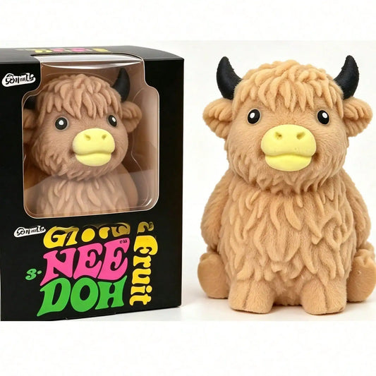Soft Popular Products Scottish Highland Cow Stress Relief Plaything (2 colors)