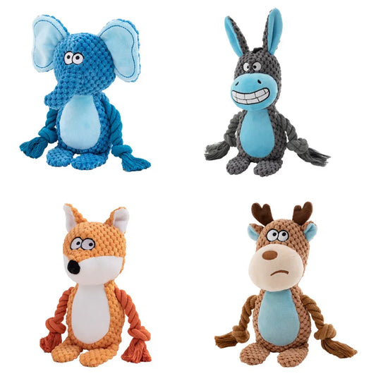 Stuffed Raw Small Dog Plush Interactive Toys - MyPetDollar.com